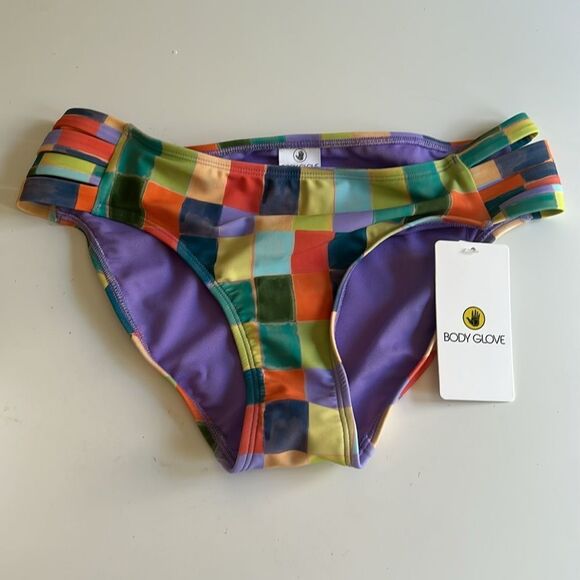 Body Glove Women's Full Coverage Bikini Bottom Swimsuit, Aloha Vibes, XS, NWT - Picture 1 of 9
